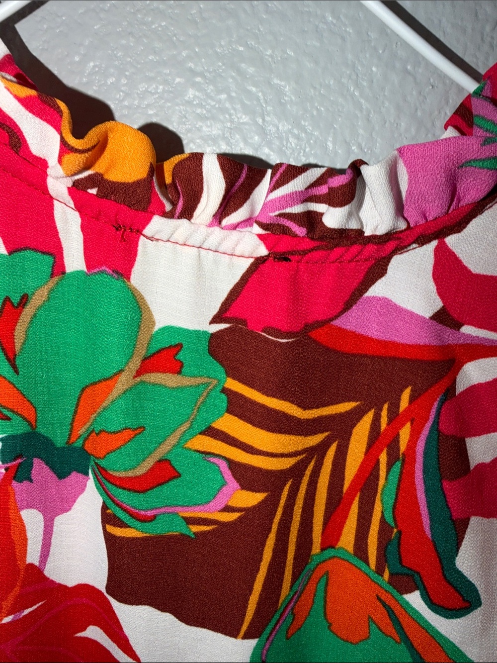 Bright Floral Ruffle Mini Dress by MNG - Picture 8 of 8
